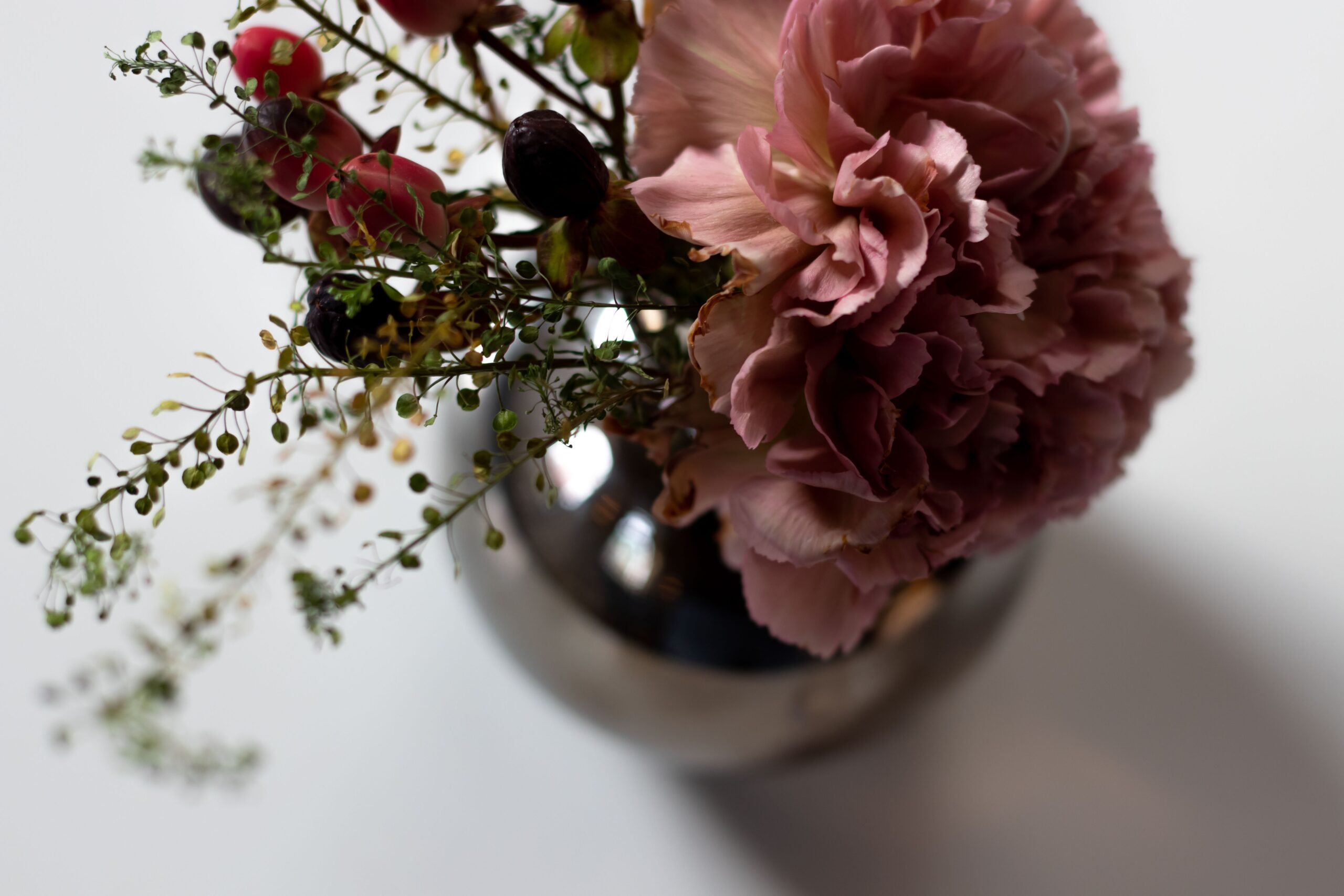 moody floral centerpiece